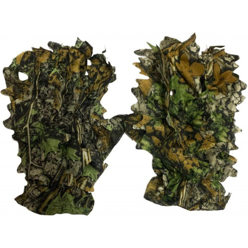偽裝手套戶外垂釣防曬防風沙3D樹葉楓葉打獵手套偽裝服隱形狙擊套 偽裝手套戶外垂釣防曬防風沙3D樹葉楓葉打獵手套偽裝服隱形狙擊套