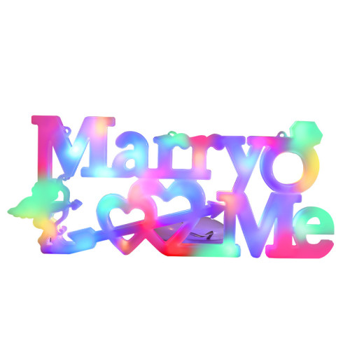 發光marry me字母LED彩燈牌擺件室內求婚七夕情人節氛圍裝飾布置 發光marry me字母LED彩燈牌擺件室內求婚七夕情人節氛圍裝飾布置