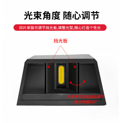 LED太陽能壁燈戶外花園圍牆裝飾壁燈可調節亮度景觀氛圍燈 LED太陽能壁燈戶外花園圍牆裝飾壁燈可調節亮度景觀氛圍燈