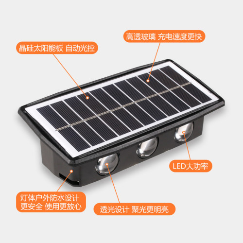 太陽能凸透鏡壁燈洗牆燈家用防水景觀燈洗牆燈戶外壁燈陽台洗牆燈 太陽能凸透鏡壁燈洗牆燈家用防水景觀燈洗牆燈戶外壁燈陽台洗牆燈