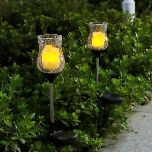 戶外太陽能仿真玻璃鬱金香燈景觀小夜燈草坪燈公園庭院工程裝飾燈 戶外太陽能仿真玻璃鬱金香燈景觀小夜燈草坪燈公園庭院工程裝飾燈