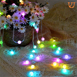 圓珠燈串APP藍牙幻彩皮線燈戶外露營房間裝飾usb彩燈氛圍燈串