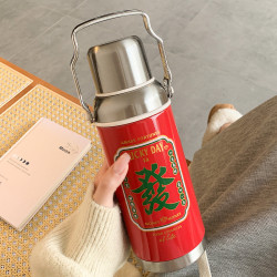 風復古老水壺保溫杯結婚禮物閨蜜新人新娘情侶創意禮品杯