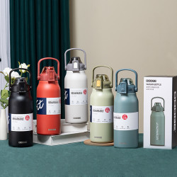 希樂道奇大容量運動保溫壺316不鏽鋼網紅戶外可攜式時尚吸管杯高品