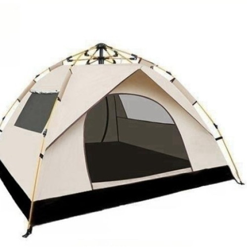 戶外野營折曡全自動帳篷3-4人沙灘速開雙人防曬家庭露營雙層防水