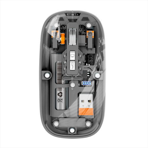 M233透明水晶磁吸滑鼠無線藍牙三模充電款靜音商務辦公充電式 M233透明水晶磁吸滑鼠無線藍牙三模充電款靜音商務辦公充電式