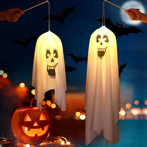 2025萬聖節發光幽靈吊鬼led彩燈鬼節兒童手提道具裝飾布置掛飾 2025萬聖節發光幽靈吊鬼led彩燈鬼節兒童手提道具裝飾布置掛飾
