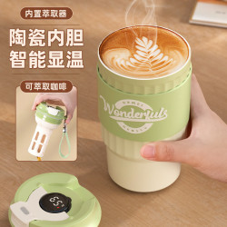咖啡保溫杯陶瓷內膽男女生可攜式高顔值2023新款316隨行保冷水杯子