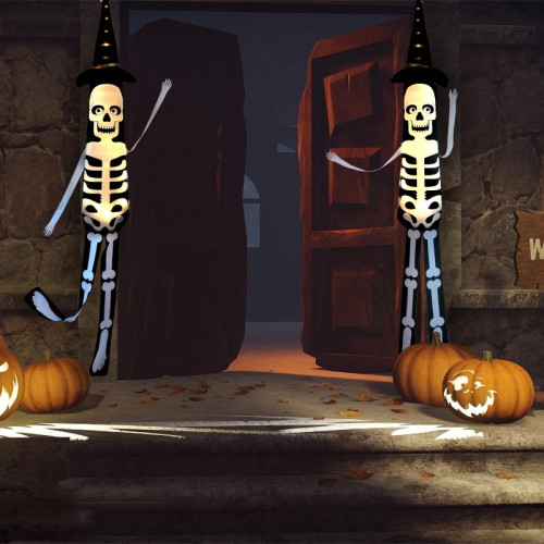 萬聖節LED裝飾燈掛件鬼節 骷髏恐怖鬼頭吊燈恐怖氣氛裝飾燈骷髏頭 萬聖節LED裝飾燈掛件鬼節 骷髏恐怖鬼頭吊燈恐怖氣氛裝飾燈骷髏頭