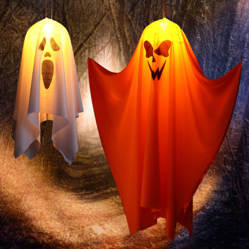 萬聖節幽靈燈 LED彩燈布藝鬼頭吊燈恐怖鬼頭吊燈恐怖氣氛裝飾燈骷 萬聖節幽靈燈 LED彩燈布藝鬼頭吊燈恐怖鬼頭吊燈恐怖氣氛裝飾燈骷