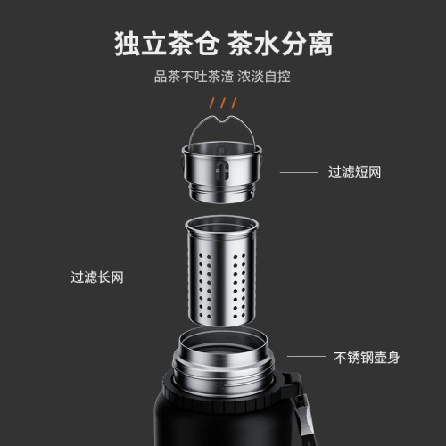 大容量保溫杯316不鏽鋼男款2024新款冬季顯溫泡茶杯子水杯壺