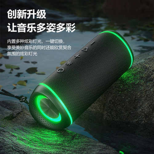 2025新款無線藍牙音箱帶RGB燈重低音大功率戶外可攜式布藝防水音響 2025新款無線藍牙音箱帶RGB燈重低音大功率戶外可攜式布藝防水音響