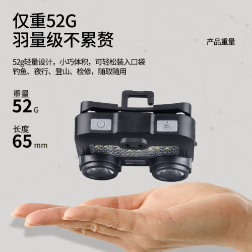 新款LED頭燈揮手感應戶外強光騎行跑步夜釣頭戴式迷你小頭燈 新款LED頭燈揮手感應戶外強光騎行跑步夜釣頭戴式迷你小頭燈