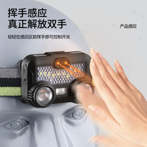 新款LED頭燈揮手感應戶外強光騎行跑步夜釣頭戴式迷你小頭燈 新款LED頭燈揮手感應戶外強光騎行跑步夜釣頭戴式迷你小頭燈
