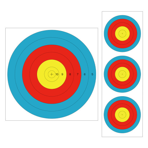 比賽競技標準靶紙啞光質地規格可選射箭射擊器釘靶架草靶弓箭草靶