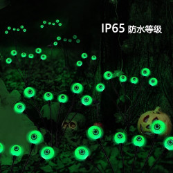 太陽能燈串眼球燈萬聖節鬼眼地插燈戶外庭院節日派對裝飾聖誕燈串