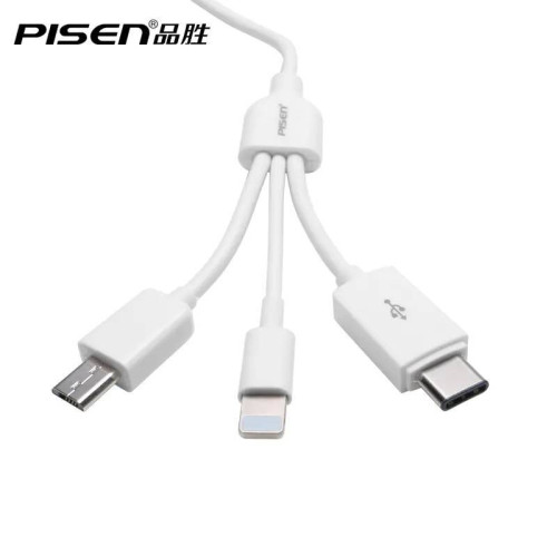 品勝數據線三合一適用安卓type-c 蘋果12一拖三多功能充電線6SP 品勝數據線三合一適用安卓type-c 蘋果12一拖三多功能充電線6SP