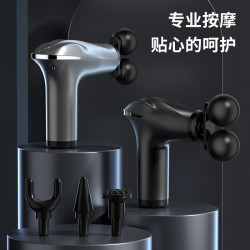 雙頭按摩槍 肌肉放松器電動頸膜槍健身智能mini震動沖擊槍 筋膜槍
