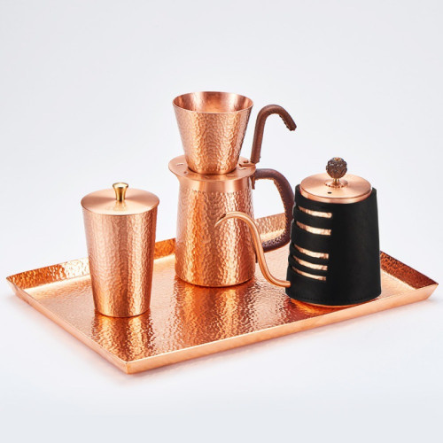 紫銅手沖咖啡壺細口壺滴濾壺銅盤宮廷煮咖啡壺戶外野營沖咖啡套裝 紫銅手沖咖啡壺細口壺滴濾壺銅盤宮廷煮咖啡壺戶外野營沖咖啡套裝