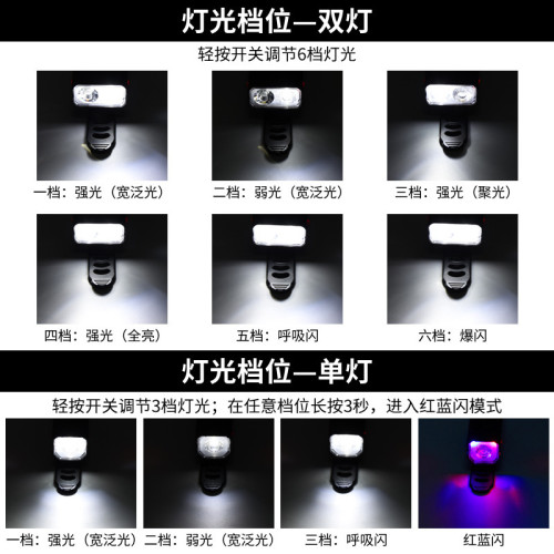 山地車自行車前燈 USB充電警示燈強光遠射電顯充電山地公路車騎行 山地車自行車前燈 USB充電警示燈強光遠射電顯充電山地公路車騎行