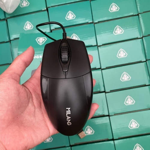 米狼M10商務滑鼠有線1.8米線長電腦辦公專用桌上型機筆電通用滑鼠