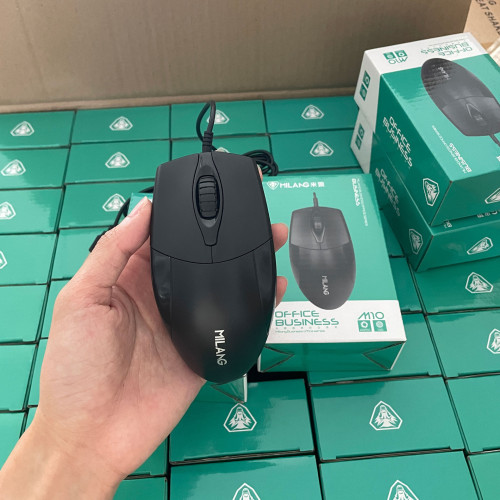 米狼M10商務滑鼠有線1.8米線長電腦辦公專用桌上型機筆電通用滑鼠