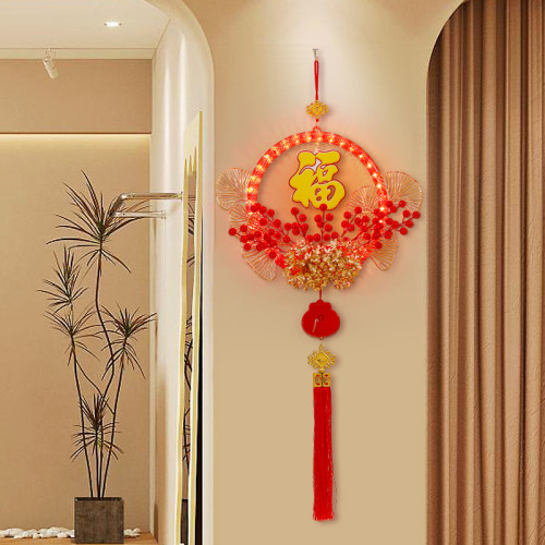 發光新年快樂花環led彩燈2025春節室內牆壁蛇年氛圍裝飾布置掛件 發光新年快樂花環led彩燈2025春節室內牆壁蛇年氛圍裝飾布置掛件