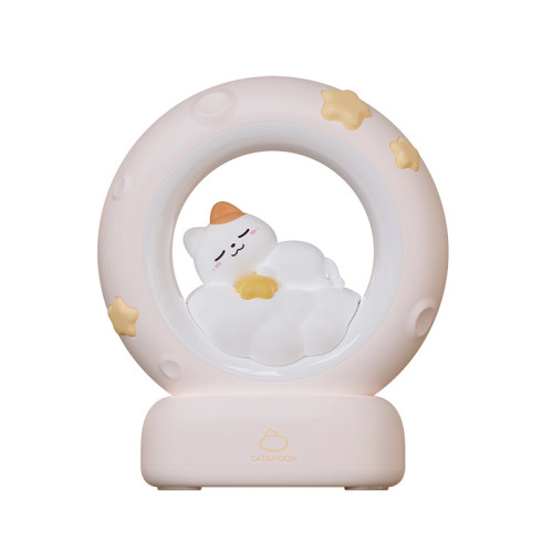 創意新品可愛氛圍燈女生生日禮品網紅擺件摘星攬月拍拍小貓小夜燈 創意新品可愛氛圍燈女生生日禮品網紅擺件摘星攬月拍拍小貓小夜燈