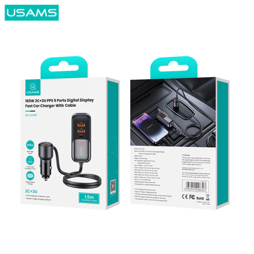 USAMS 汽車60W車充快充雙PD30W雙QC3.0車用充電器USB車充手機禮品 USAMS 汽車60W車充快充雙PD30W雙QC3.0車用充電器USB車充手機禮品