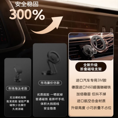 領臣車用手機支架磁吸支架汽車導航支架magsafe吸盤式中控台通用 領臣車用手機支架磁吸支架汽車導航支架magsafe吸盤式中控台通用