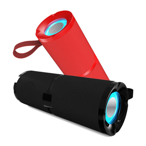 藍牙音箱布藝彩燈戶外運動插卡U盤FM可攜式騎行低音砲無線藍牙音響 藍牙音箱布藝彩燈戶外運動插卡U盤FM可攜式騎行低音砲無線藍牙音響