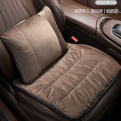 冬季汽車座墊單片三件套絨布保暖坐墊四季通用汽車座套腰靠絨布