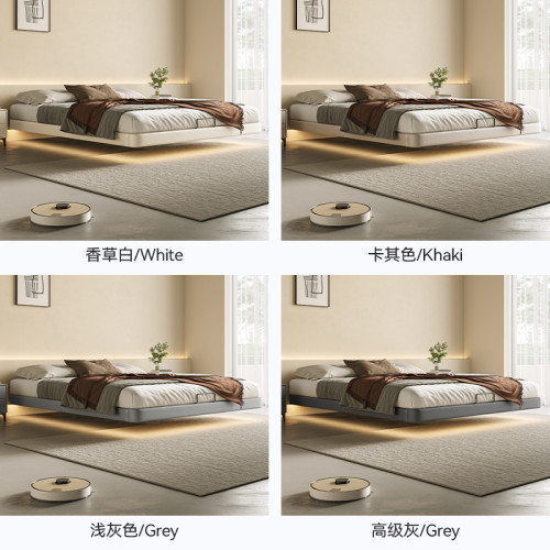 無床頭懸浮床現代簡約主臥雙人無靠背懸空床架奶油風小戶型齊邊床 無床頭懸浮床現代簡約主臥雙人無靠背懸空床架奶油風小戶型齊邊床