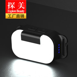 新款雙光源強光頭燈 LED頭戴式Type-c充電可翻轉輕便泛光頭戴燈