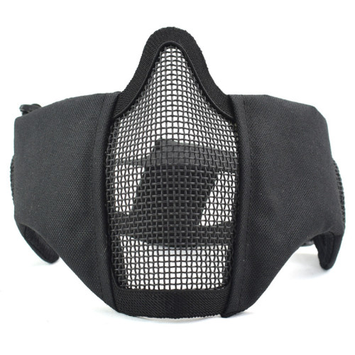 戰術鋼絲防護面罩真人CS護臉護耳一體半臉面具戰術面罩軍迷戶外面 戰術鋼絲防護面罩真人CS護臉護耳一體半臉面具戰術面罩軍迷戶外面