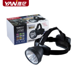 雅尼7922led頭燈強光遠射黃光頭頂燈釣魚T6戶外礦燈頭戴式手電筒