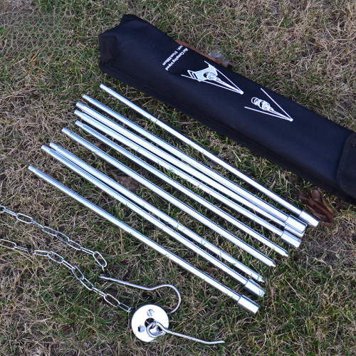 JR戶外野營篝火架露營野餐可攜式折曡三腳架鋁合金三角吊架吊鍋支架 JR戶外野營篝火架露營野餐可攜式折曡三腳架鋁合金三角吊架吊鍋支架