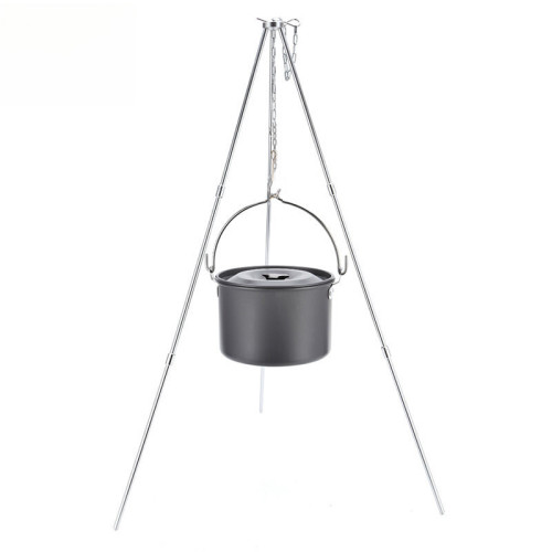 JR戶外野營篝火架露營野餐可攜式折曡三腳架鋁合金三角吊架吊鍋支架 JR戶外野營篝火架露營野餐可攜式折曡三腳架鋁合金三角吊架吊鍋支架