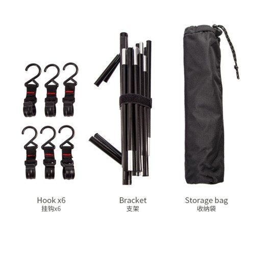 JR戶外野營置物架露營可攜式三角架晾衣架炊具收納架鋁合金可折曡 JR戶外野營置物架露營可攜式三角架晾衣架炊具收納架鋁合金可折曡