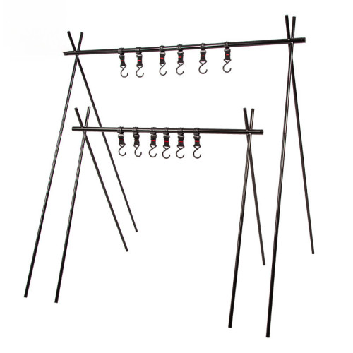 JR戶外野營置物架露營可攜式三角架晾衣架炊具收納架鋁合金可折曡 JR戶外野營置物架露營可攜式三角架晾衣架炊具收納架鋁合金可折曡