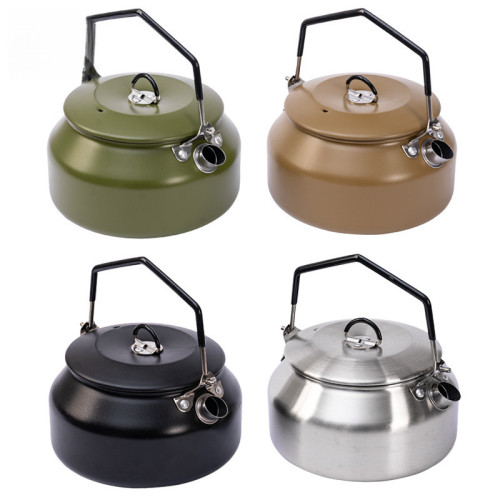 JR戶外野營燒水壺304不鏽鋼水壺露營旅行可攜式1L茶壺防燙耐高溫 JR戶外野營燒水壺304不鏽鋼水壺露營旅行可攜式1L茶壺防燙耐高溫