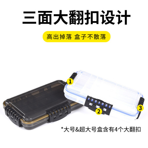 路亞收納盒防水可拆卸擋板大容量組合卡扣收納盒配件盒黑色儲物盒 路亞收納盒防水可拆卸擋板大容量組合卡扣收納盒配件盒黑色儲物盒