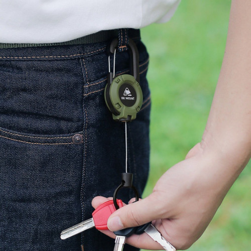 戶外伸縮釦鋼絲繩多功能鑰匙扣露營高迴彈戶外可攜式鋼絲四色彈簧釦 戶外伸縮釦鋼絲繩多功能鑰匙扣露營高迴彈戶外可攜式鋼絲四色彈簧釦