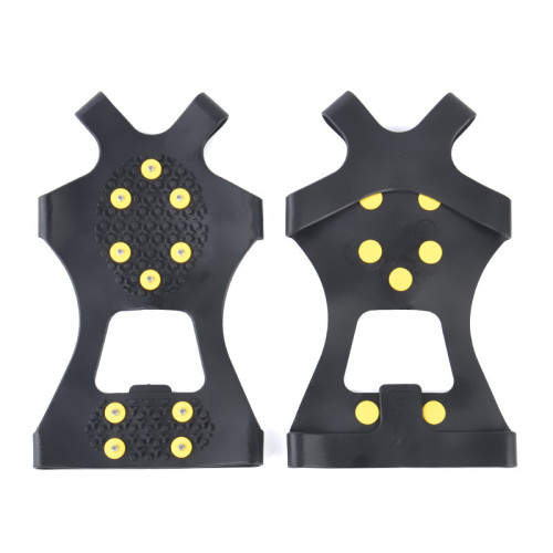 JR簡易雪地防滑爪戶外旅行登山10齒鞋套冰雪路面增加抓地力耐磨