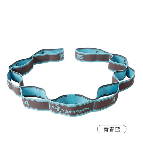 9段健身瑜珈彈力帶舞蹈瑜珈輔助伸展帶 開肩帶背部伸展一字馬拉筋 9段健身瑜珈彈力帶舞蹈瑜珈輔助伸展帶 開肩帶背部伸展一字馬拉筋