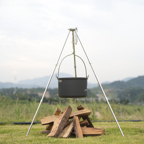 JR戶外野營烹飪鍋氧化鋁吊鍋露營炊具營地野炊不沾鍋湯鍋4500ml JR戶外野營烹飪鍋氧化鋁吊鍋露營炊具營地野炊不沾鍋湯鍋4500ml