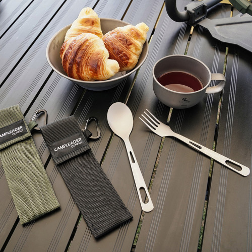 JR戶外野營鈦餐具叉勺露營登山旅行野餐純鈦叉子勺子套裝輕便易攜 JR戶外野營鈦餐具叉勺露營登山旅行野餐純鈦叉子勺子套裝輕便易攜