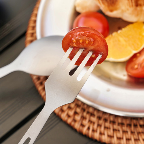 JR戶外野營鈦餐具叉勺露營登山旅行野餐純鈦叉子勺子套裝輕便易攜 JR戶外野營鈦餐具叉勺露營登山旅行野餐純鈦叉子勺子套裝輕便易攜