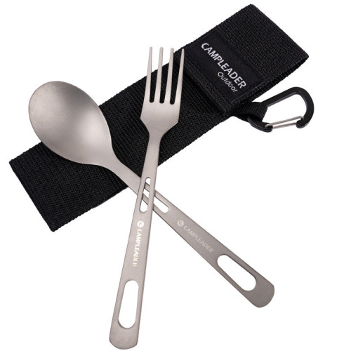 JR戶外野營鈦餐具叉勺露營登山旅行野餐純鈦叉子勺子套裝輕便易攜 JR戶外野營鈦餐具叉勺露營登山旅行野餐純鈦叉子勺子套裝輕便易攜