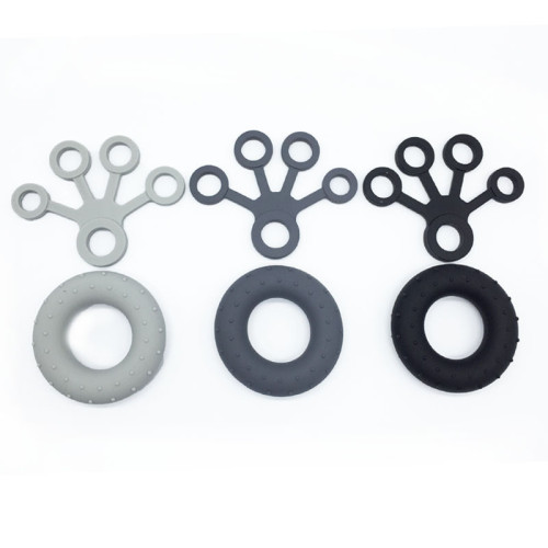 矽膠健身手指拉力器握力圈套裝握力器套裝手指訓練器柔軟矽膠握力